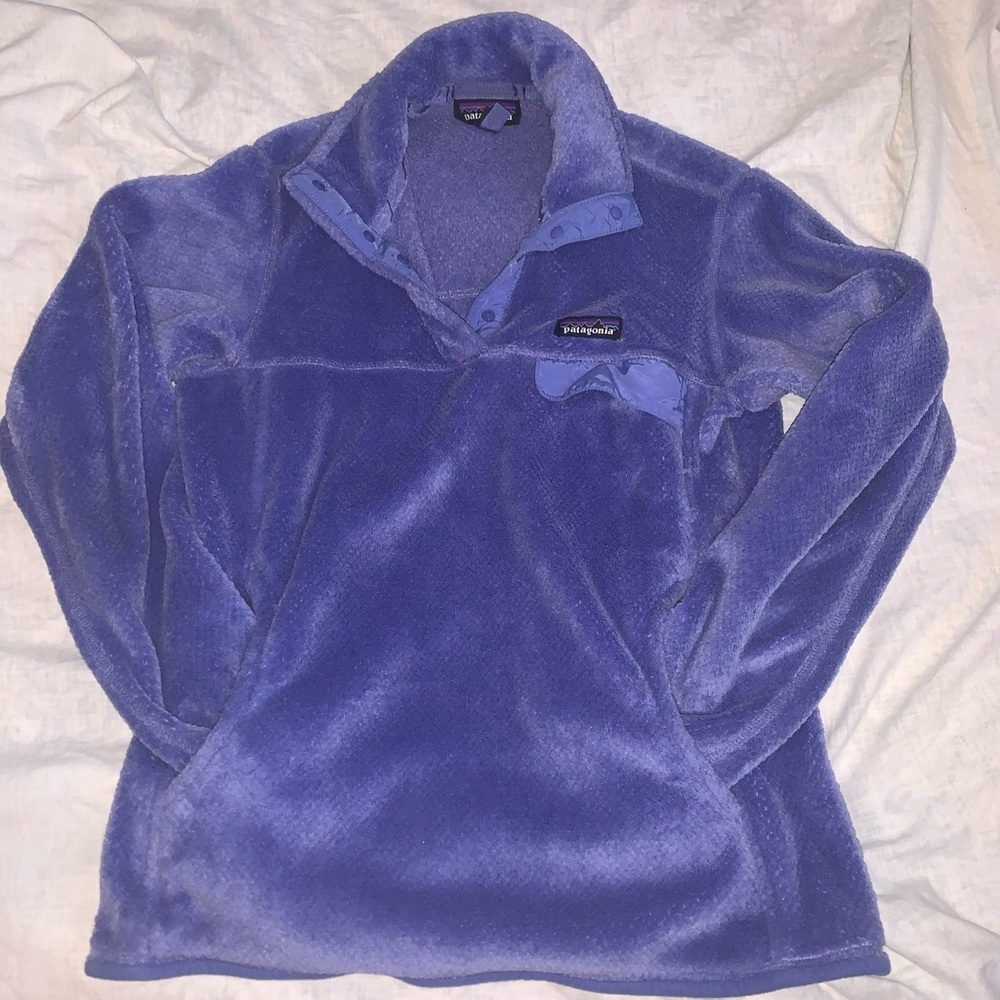 purple Patagonia 1/4 snap pullover